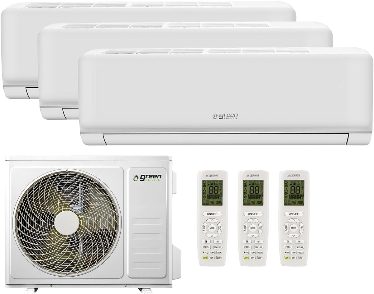 Plus Split-Klimaanlage, Weiß, Klimaanlage Trial Split 9000 + 9000 + 12000 BTU, Wi-Fi R32, Energieeffizienz A++/A+