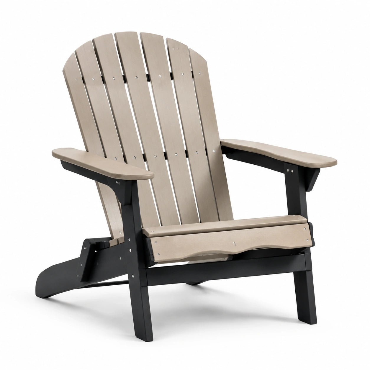 Adirondackstuhl aus Polyethylen Braun Schwarz