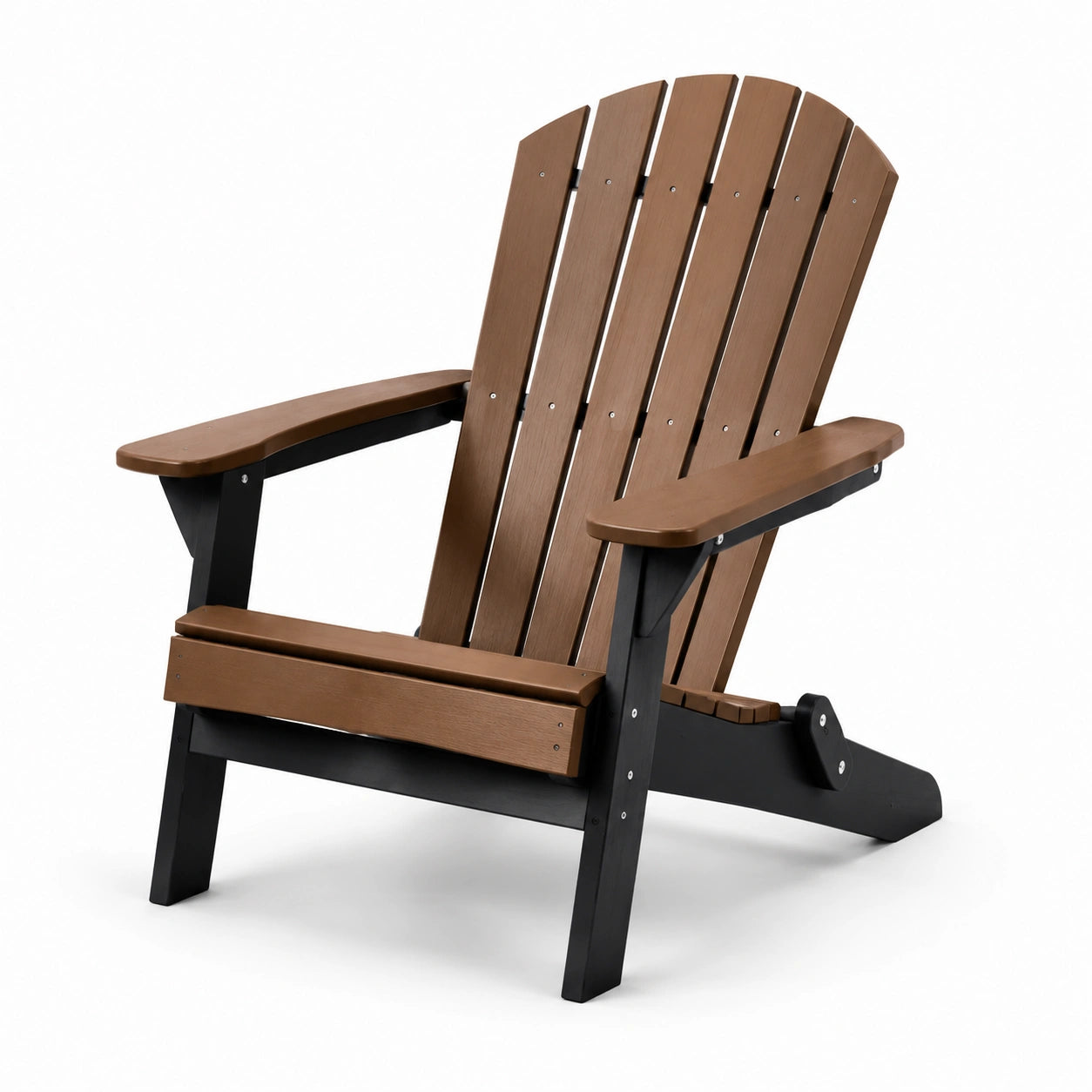 Adirondack-Stuhl aus recyceltem Kunststoff Braun/Schwarz