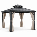 Metallpavillon mit Aluminiumrahmen und Vorhängen