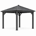 Pavillon aus Aluminium mit Stahl-Dach in Anthrazit 300x300 cm
