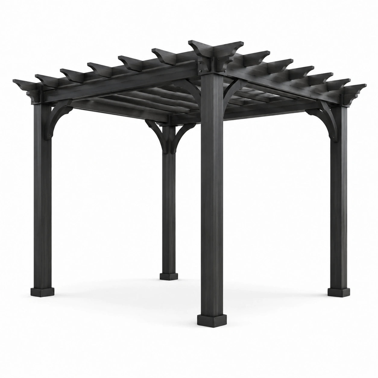 Aluminium-Pergola Dunkelgrau 300x300x240 cm