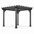Aluminium Gartenpergola Schwarz 300x300x240 cm