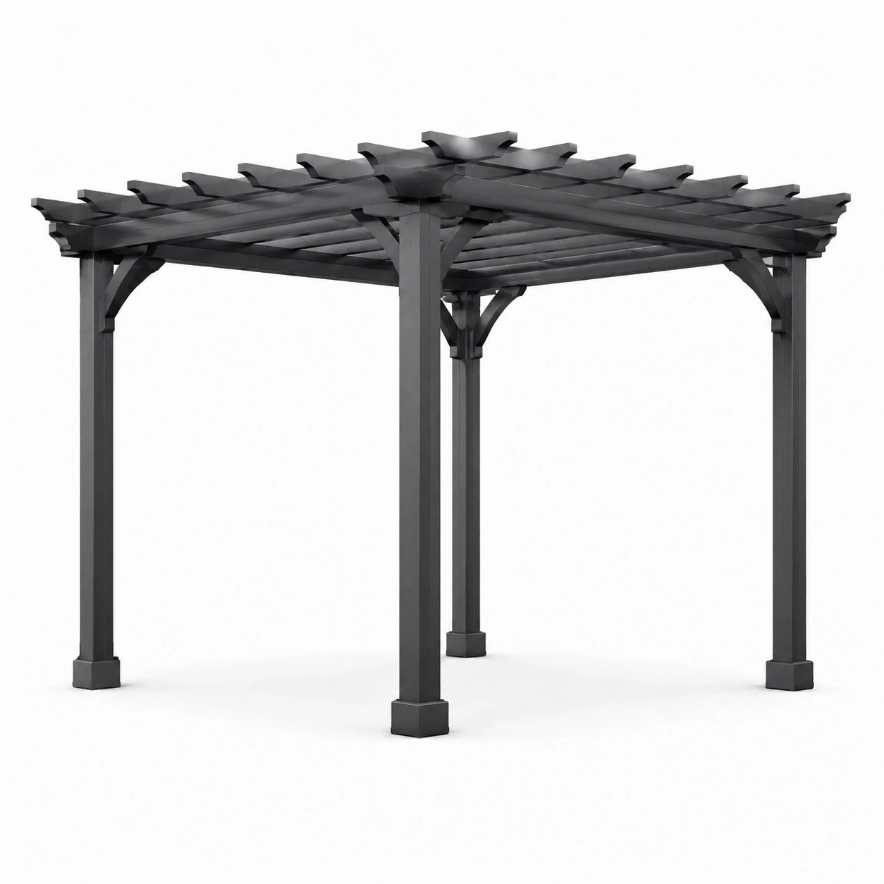 Aluminium Gartenpergola Schwarz 300x300x240 cm