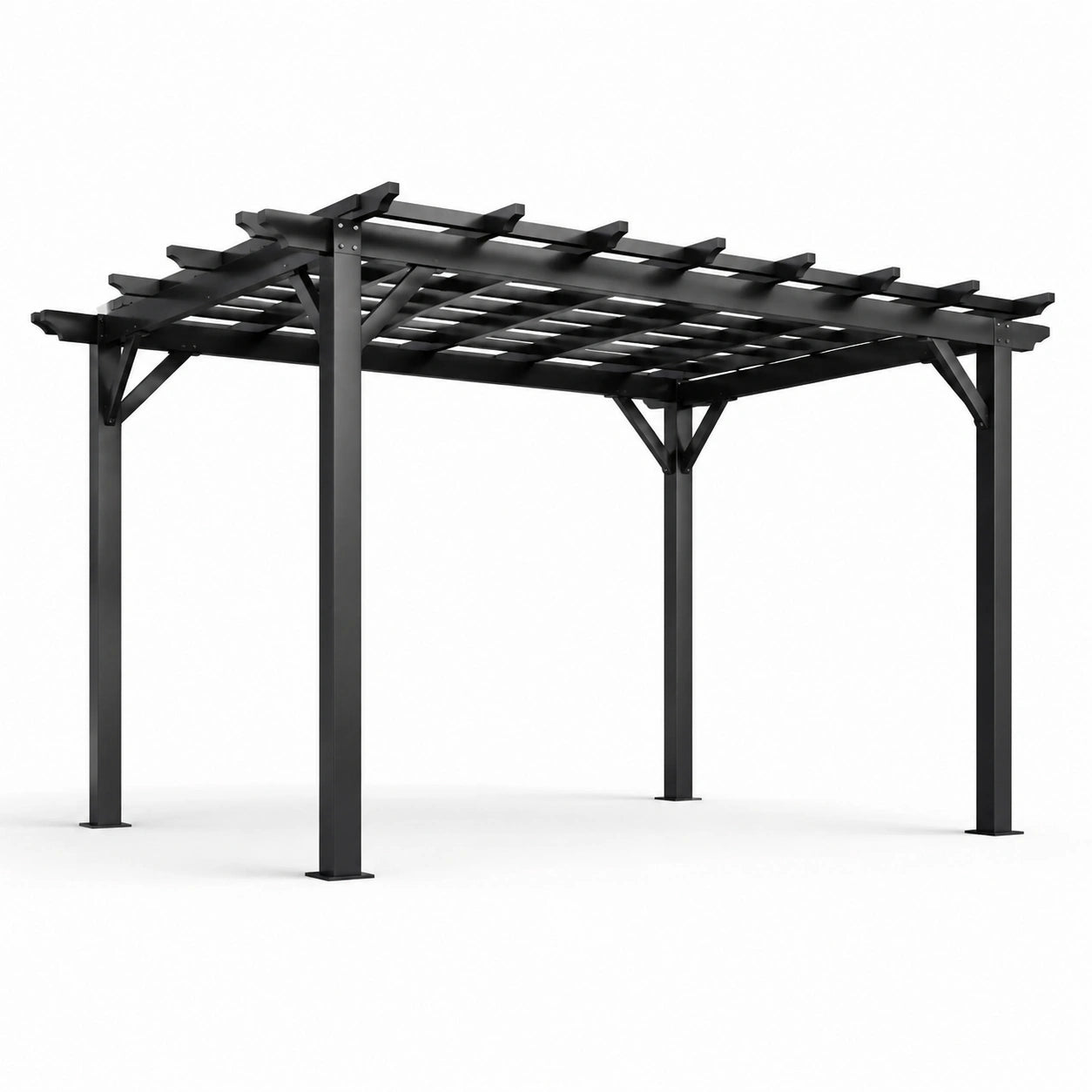Aluminium Pergola Schwarz 3x3x2.5m