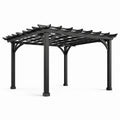 Pergola aus Aluminium schwarz 300x400x220 cm