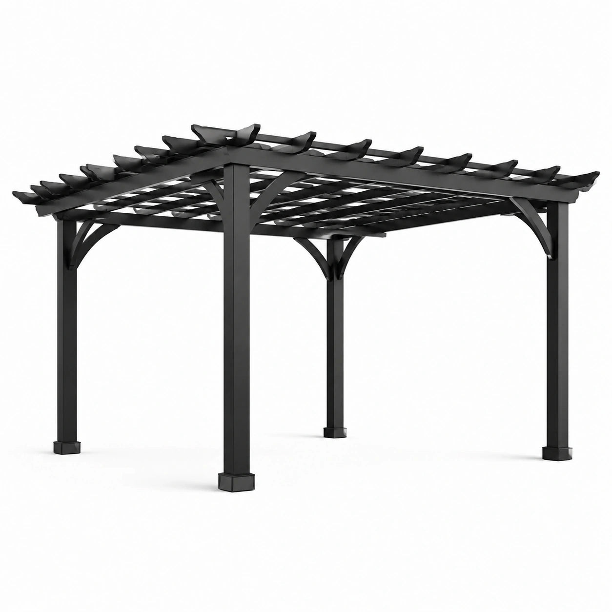 Pergola aus Aluminium schwarz 300x400x220 cm