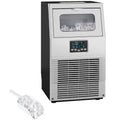 HOMCOM Eiswürfelmaschine, 30 kg, 4 kg, Silber, Kommerzielle /24H mit Speicher