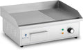 Royal Catering Elektrogrill, 3.000 W, 350 mm, Schwarz, RCPG42-M Elektro Grillplatte 548 x gerippt und glatt