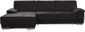 CAVADORE Sofa, braun, Bett Corianne in Echtleder/Eck inkl. Schlaffunktion