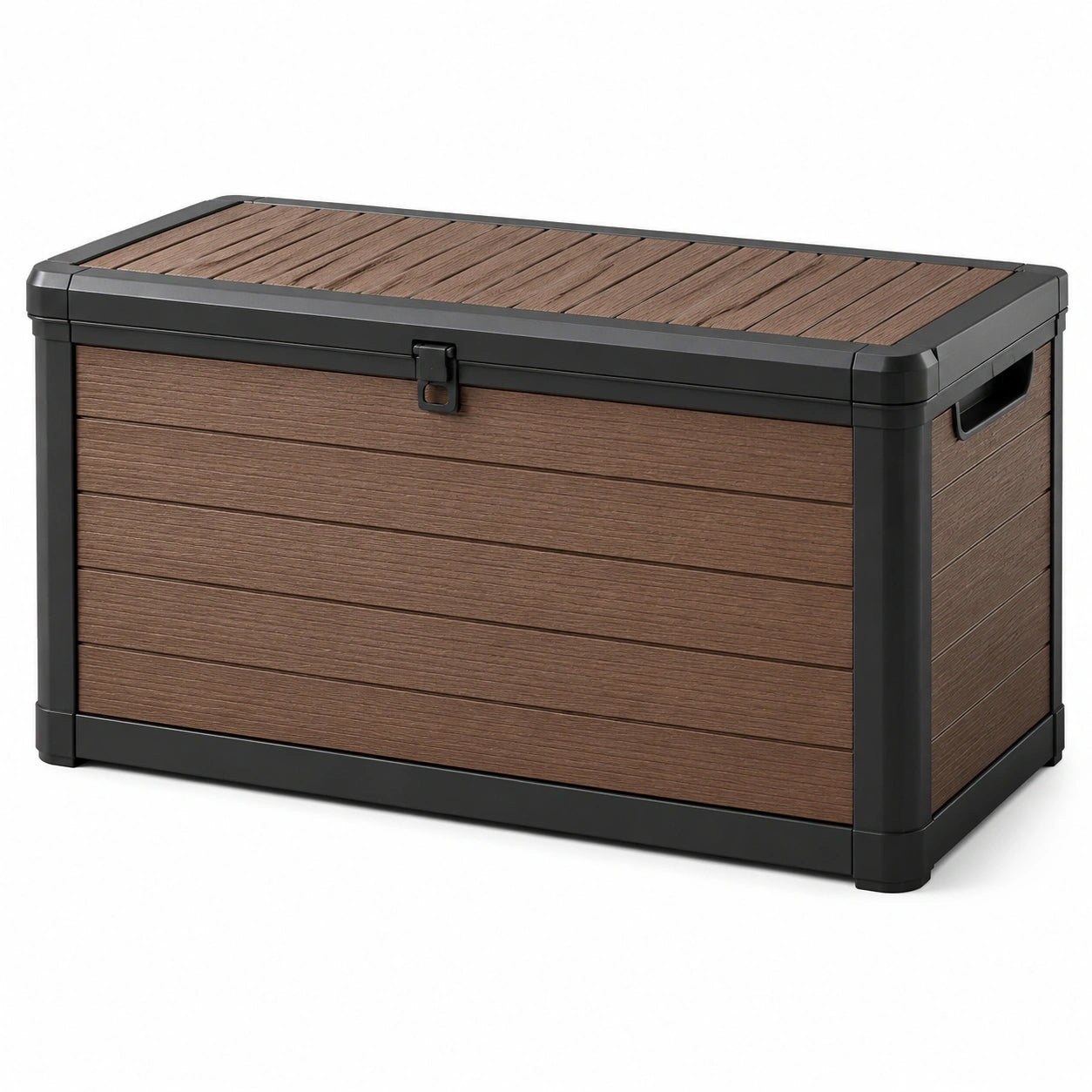 Aufbewahrungsbox aus Kunststoff Braun-Schwarz 120L