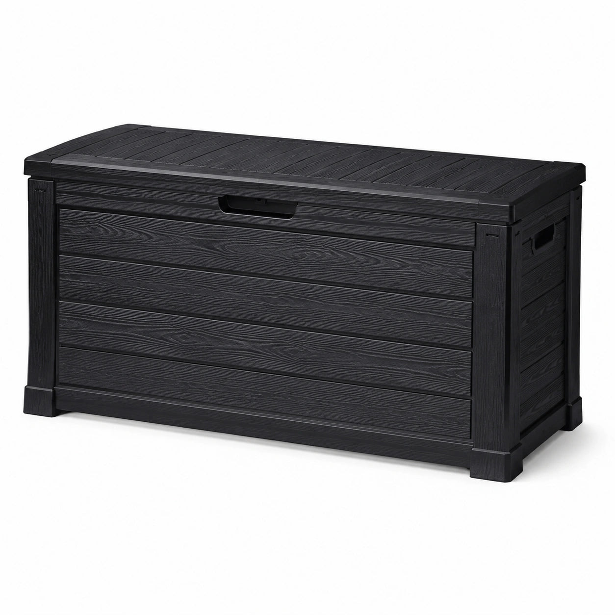 Gartenbox aus Kunststoff Schwarz 117x45x57 cm