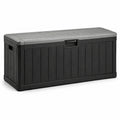 Kunststoff-Gartenbox Schwarz Grau 120x45x60 cm