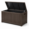 Gartenbox aus Kunststoff in Braun, 120 cm