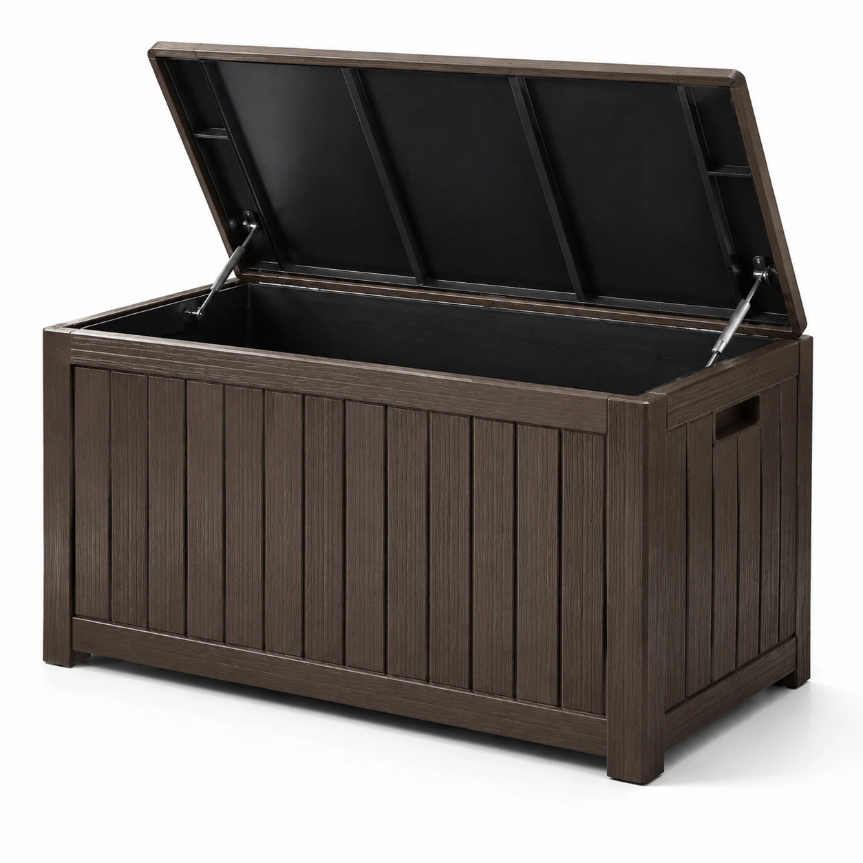 Gartenbox aus Kunststoff in Braun, 120 cm