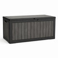 Aufbewahrungsbox Polypropylen Anthrazit Holzoptik 120x55x60 cm