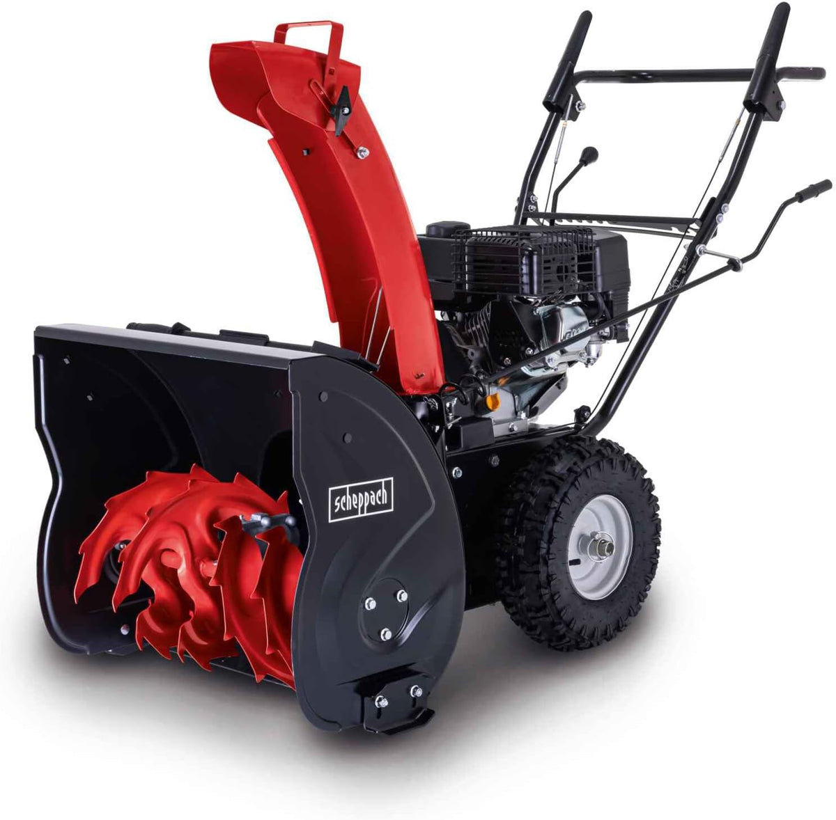 Scheppach Schneefräse, 53,5 cm, 57 cm, 6m, rot/schwarz, Benzin ST570 mit Radantrieb, 6 PS, Arbeitsbreite, Arbeitshöhe