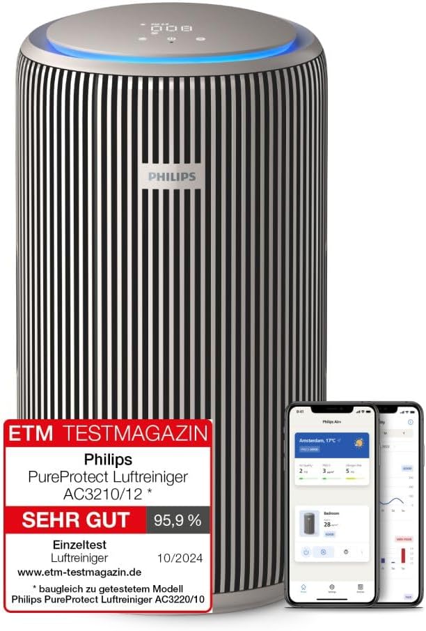 PHILIPS Dunstabzugshaube, 130 m, Beige, Luftreiniger PureProtect 3200 Serie, für Räume bis ²