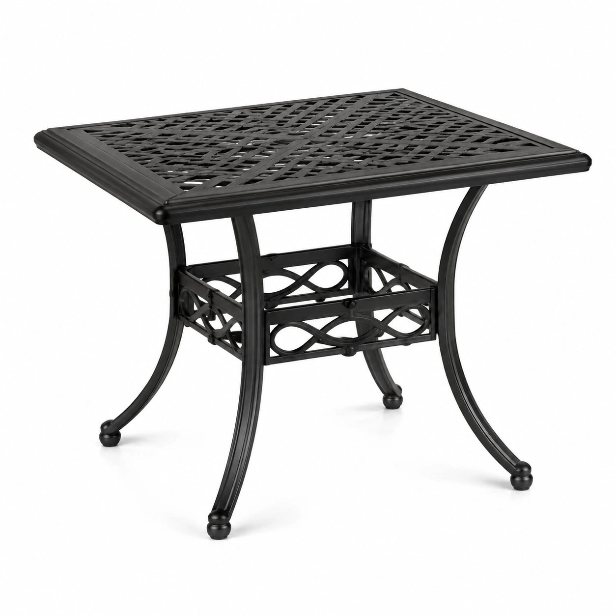 Gartentisch Aluminium Schwarz 70x70x72 cm