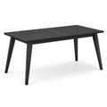 Aluminium Gartentisch Schwarz Rechteckig 150x90x75 cm