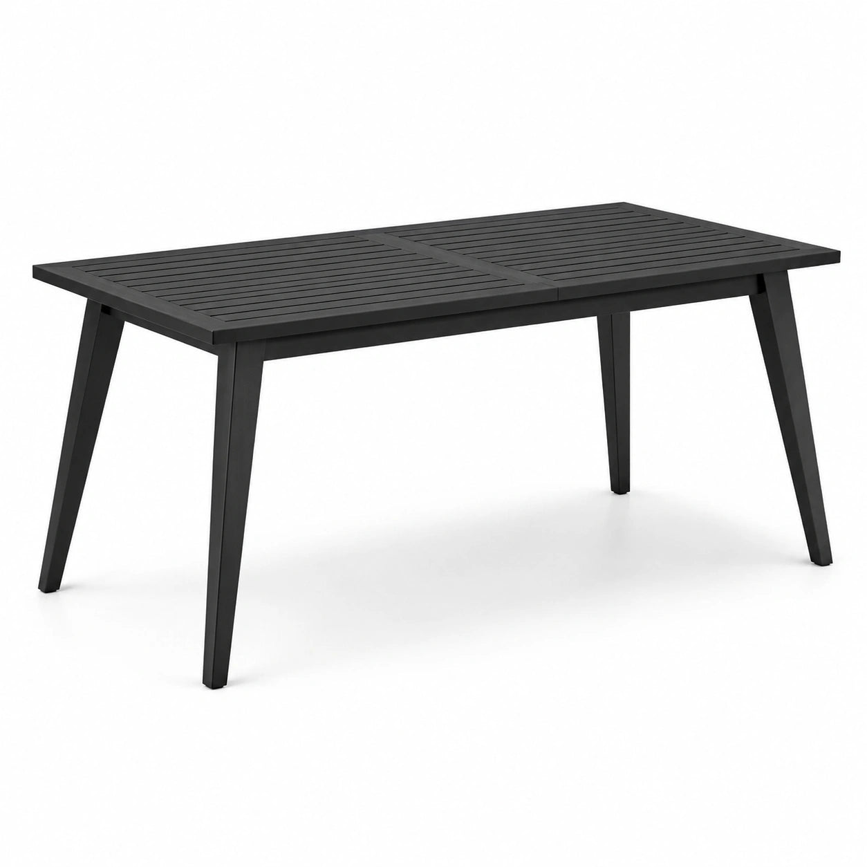 Aluminium Gartentisch Schwarz Rechteckig 150x90x75 cm
