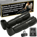 [R]-Flow Handmassagegeräte, Schwarz, Massagegerät Beine Füße 4 Zonen, 3 Programme, Lymphdrainage Gerät, Cellulite Massagegerät