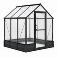 Aluminium-Polycarbonat-Gewächshaus Schwarz 190x185x195 cm