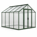 Aluminium Gewächshaus mit Polycarbonat in Grün 253x190x195 cm