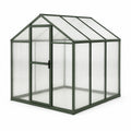 Gewächshaus Aluminium Polycarbonat Grün 190x190x195 cm