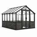 Gewächshaus Aluminium Sicherheitsglas Schwarz 300x200x250 cm