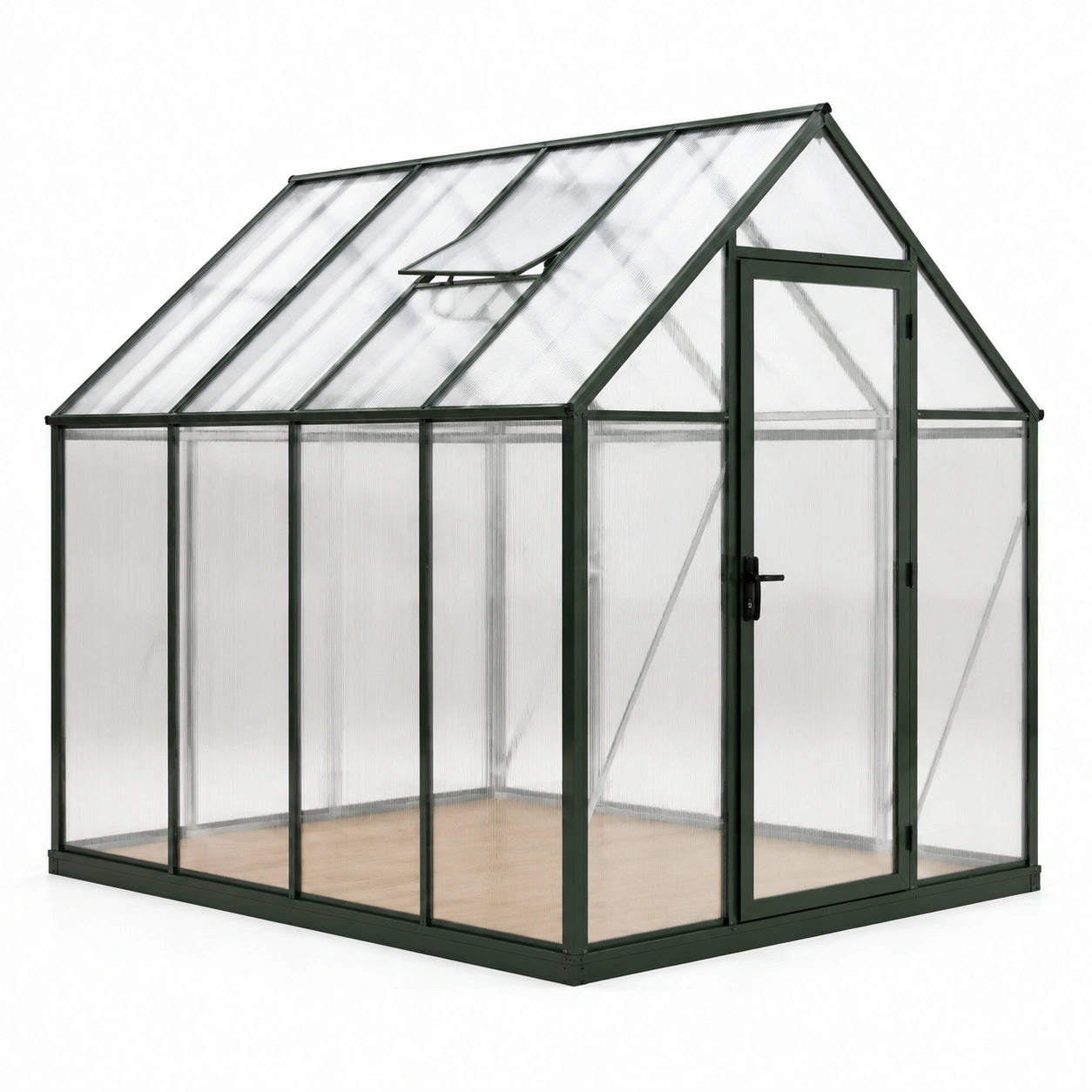 Gewächshaus aus Aluminium mit Polycarbonatplatten 190x190x195 cm