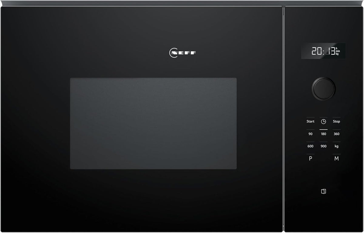 Neff Mikrowelle, 59 x 38 cm, 31,5 cm, Schwarz, N 50, HLAWD53K0, Einbau, Easy Clean für schnelle Reinigung, LED Display