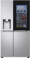 LG Kühlschrank, 628 Liter, Silber, GSXE90MBAD Side by Side mit InstaView, Klasse D, Kapazität, Festwasseranschluss