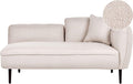 Beliani Relaxsessel, Bouclé, beige, Chaiselongue Bouclé rechtsseitig mit Kissen Metallgestell