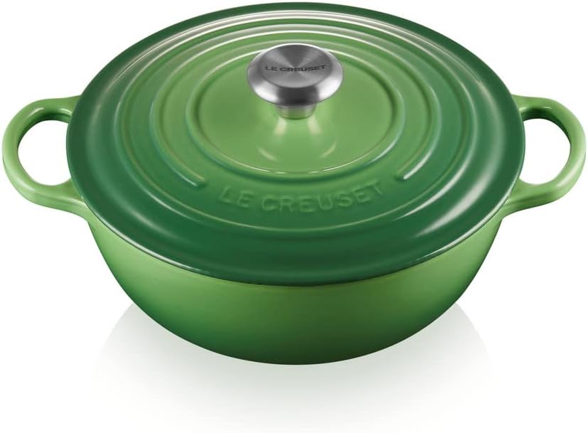 Le Creuset La Marmite Signature Backofen, 4,255 kg, 26 cm, 4,1 l, Grün, Le La aus Gusseisen, Für alle Herdarten und Induktion geeignet