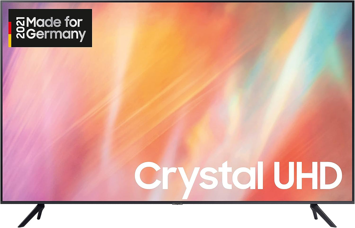 Samsung Fernseher, 75 Zoll, Schwarz, Smart TV, Crystal UHD 4K TV (GU75AU7179UXZG, Deutsches Modell), Q-Symphony