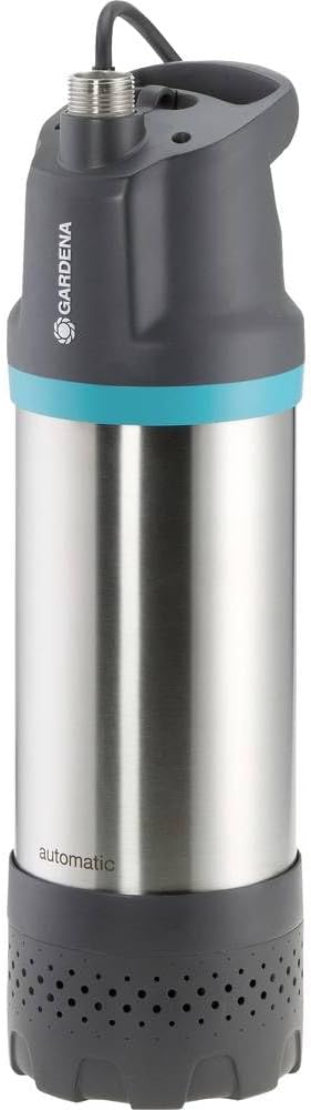 Gardena Tauchpumpen, 6100 l, Schwarz, Tauch-Druckpumpe 6100/5 inox automatic: Automatische, mit Schmutzfilter, geräuscharmer Betrieb