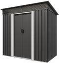 TRIUMPHKEY Gerätehaus, 183x109x182 cm, 3.6m, Anthrazit, Metall ³ mit Fundament, Gartenhaus mit Oberlichte, Pultdach
