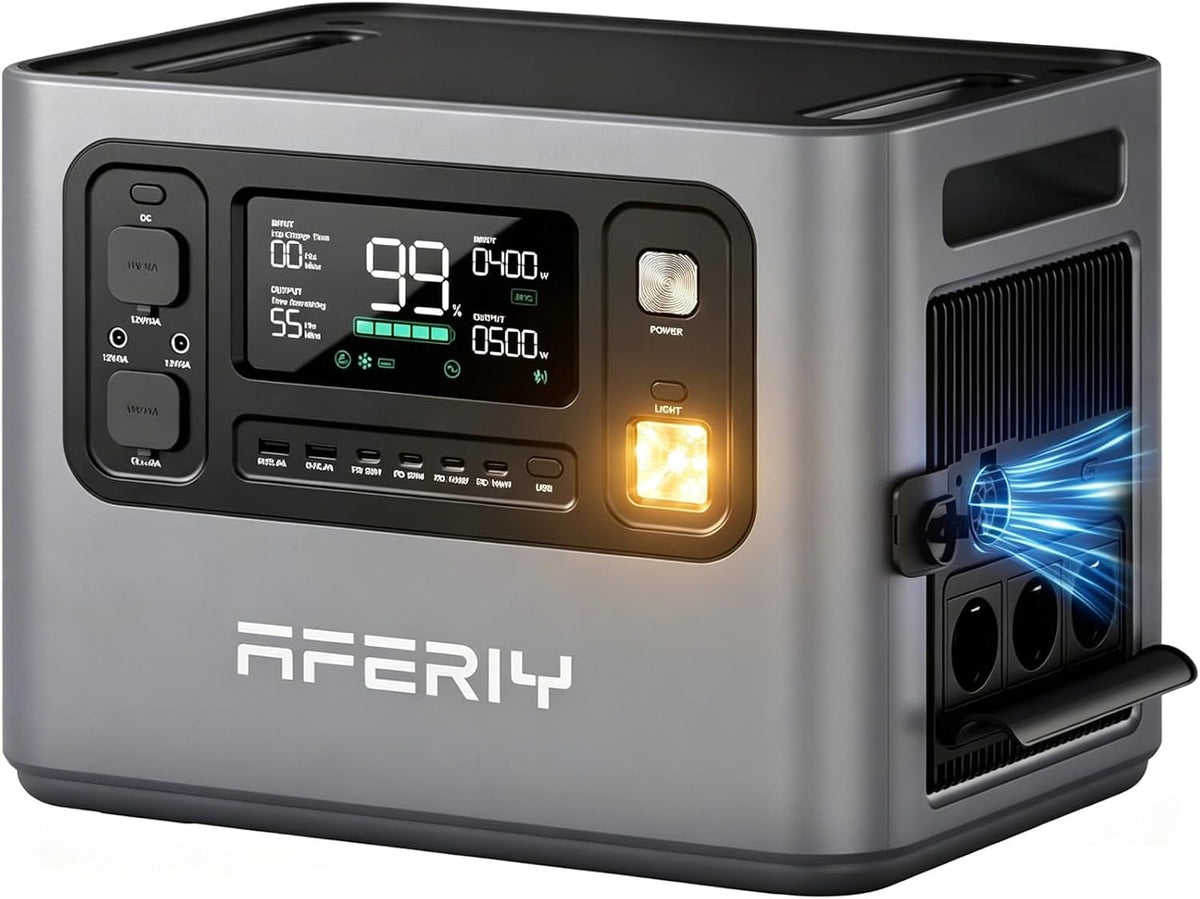 AFERIY Powerstation, 10240 Wh, Mehrfarbig, 2800W2048 Wh Tragbare, Erweiterbar auf, Camping