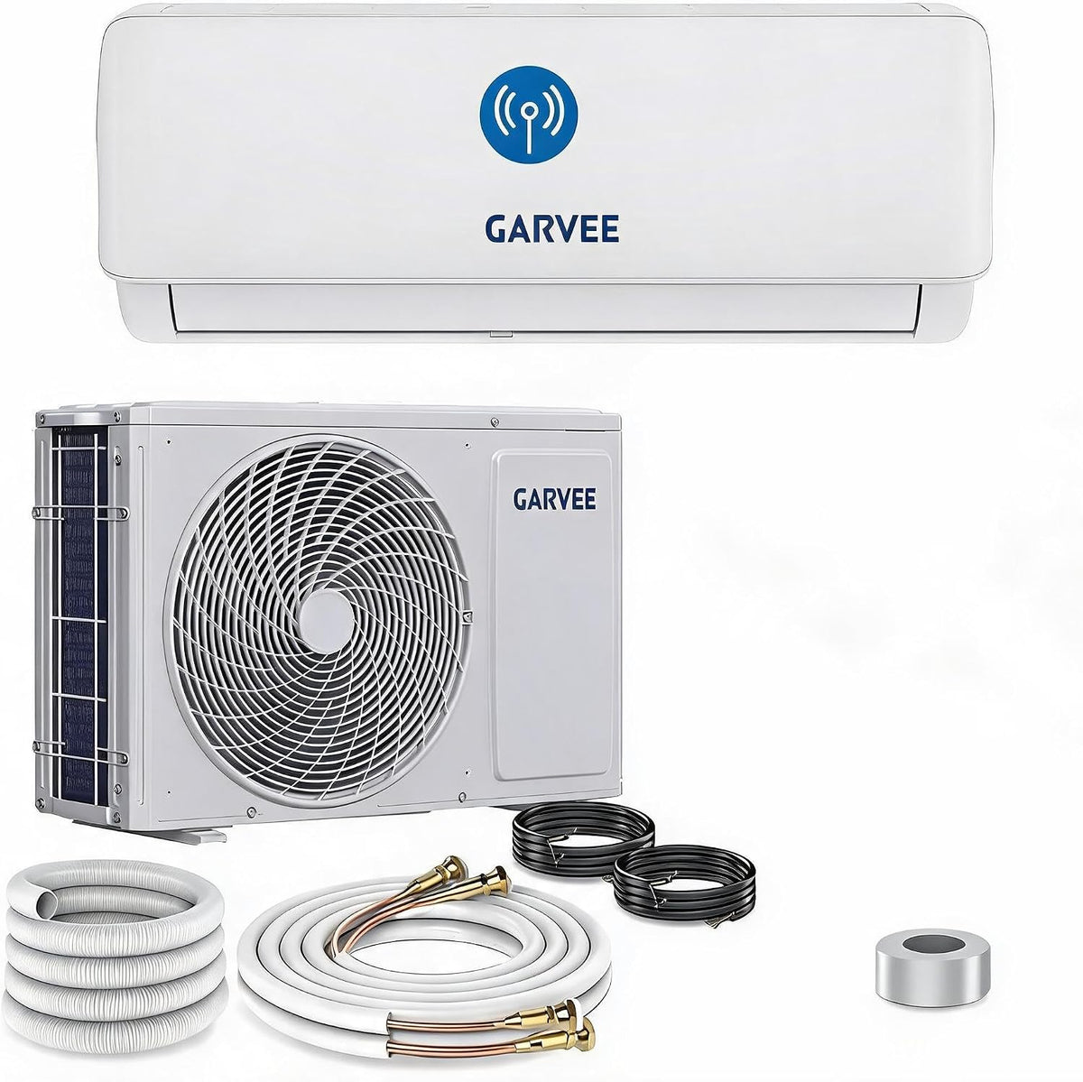 Leise Split-Klimaanlage, 7,2 kW, Weiß, 24000 BTU , Inverter für Heizen & Kühlen, A++ Energieeffizienz, Antibakterieller Verdampfer