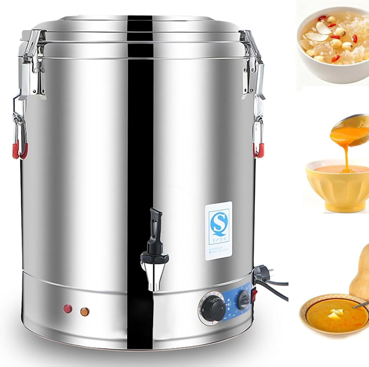 TYH Heißwasserspender, 40 L, 50 L, 60 L, 70 L, Silber, Gewerblicher Wasserkocher, / / /, Großraum-kanne, Edelstahl