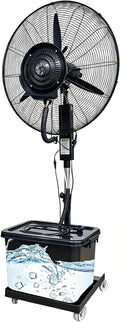 Meedlopia Ventilator, 42 L, Weiß, 2026 Upgrade Nebel Industrie mit Wassertank, Höhenverstellbarer Outdoor Sprüh