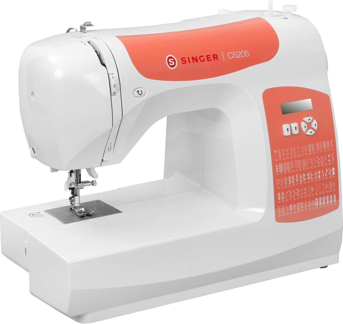 Singer Nähmaschinen, orange, C5205 Nähmaschine, weiß/