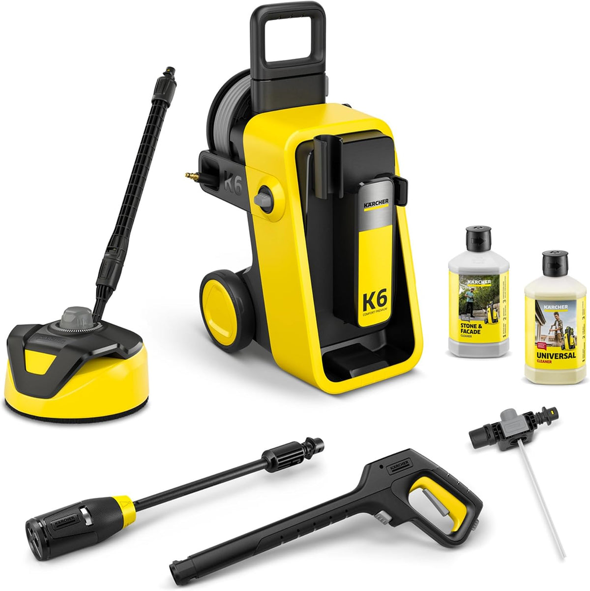 Karcher Hochdruckreiniger, 160 bar, 18,2 kg, 510 l, 50 m, Gelb/Schwarz, Kärcher K 6 Comfort Home, Druck