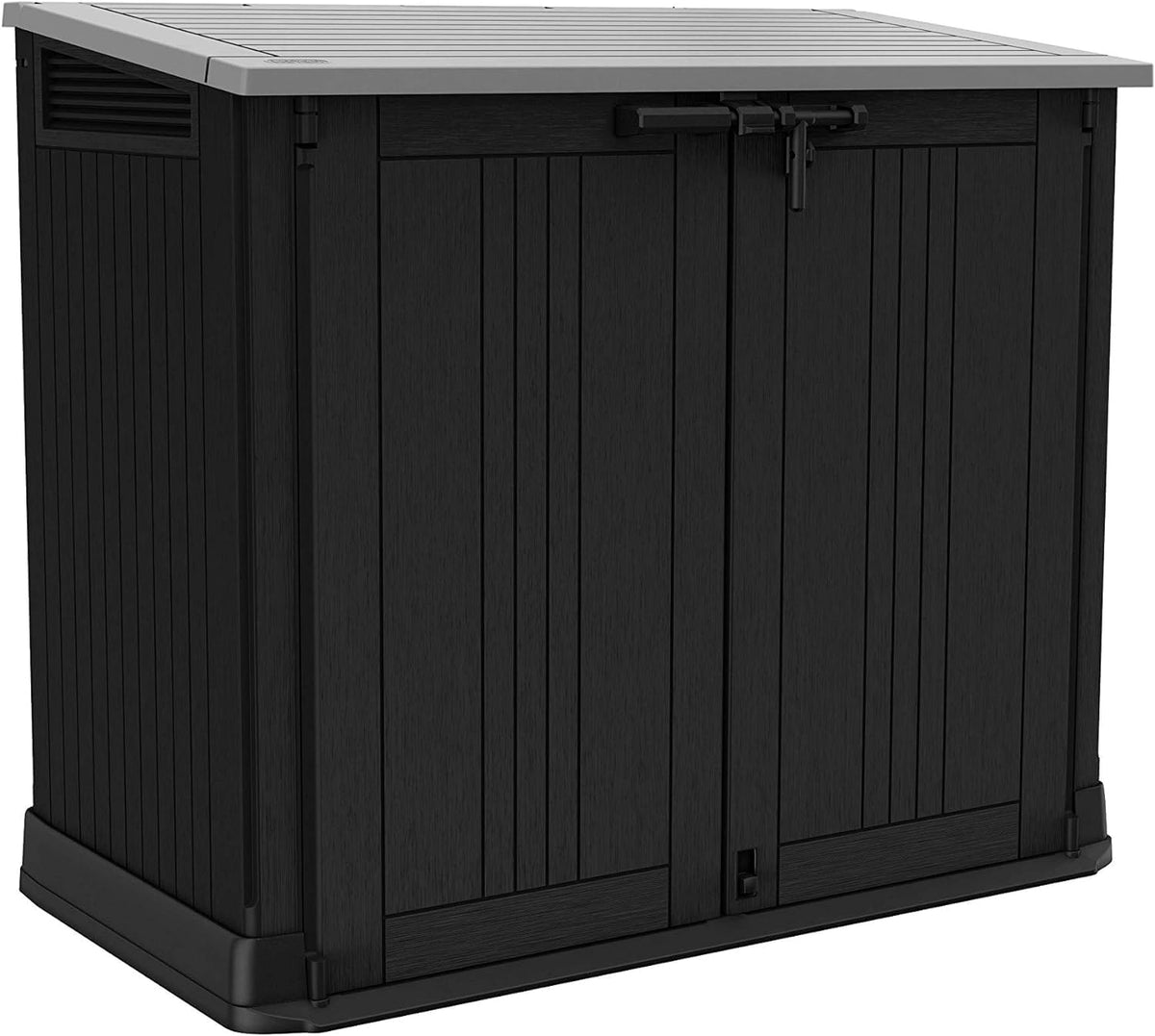 Gerätehaus Keter, 132 x 71.5 x 113.5 cm, 880l, Dunkelgrau/Hellgrau, Store it Out Nova Gartenschuppen aus Kunststoff