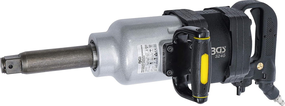 BGS Schlagschrauber, 25 mm, Silber/Schwarz/Gelb, 3240, Druckluft-, (1'), 2169 Nm