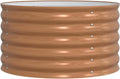 HGKMBRY Töpfe, 320 x 80 x 81 cm, Braun, Hochbeet aus Stahl Modernes Design Langlebiges Gartenbeet