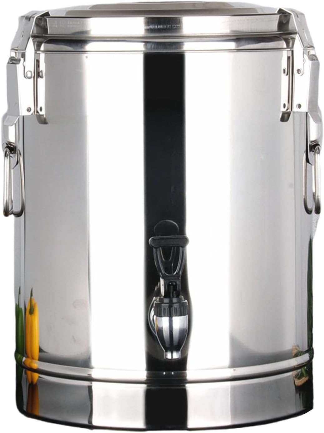 WDSOPK Kaffeemaschine, 47Cm, 50 L, Schwarz, Gewerblicher Teekessel Mit Wasserhahn, Isolierter Behälter Mit Großem Fassungsvermögen