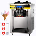 VEVOR Eismaschine, 30 L, Silber/Schwarz, Kommerzielle Soft 22- /h Profi- mit LCD-Display, 3 Geschmacksrichtungen