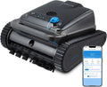KLAMER Poolroboter, 110 W, 200 m, Schwarz, Akku Kabellos, Wand & Boden, 150 M